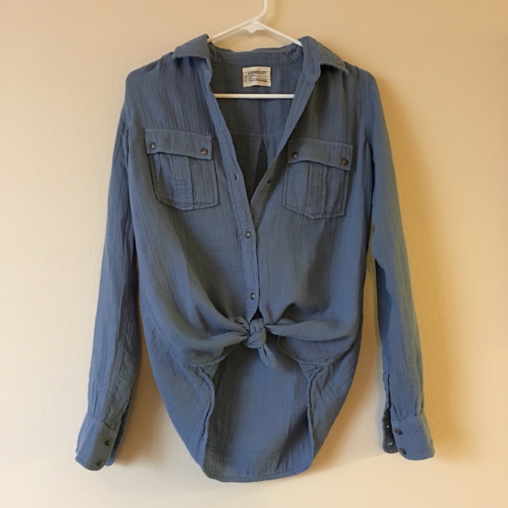 💙Current/Elliot Long Sleeved Button Down Top